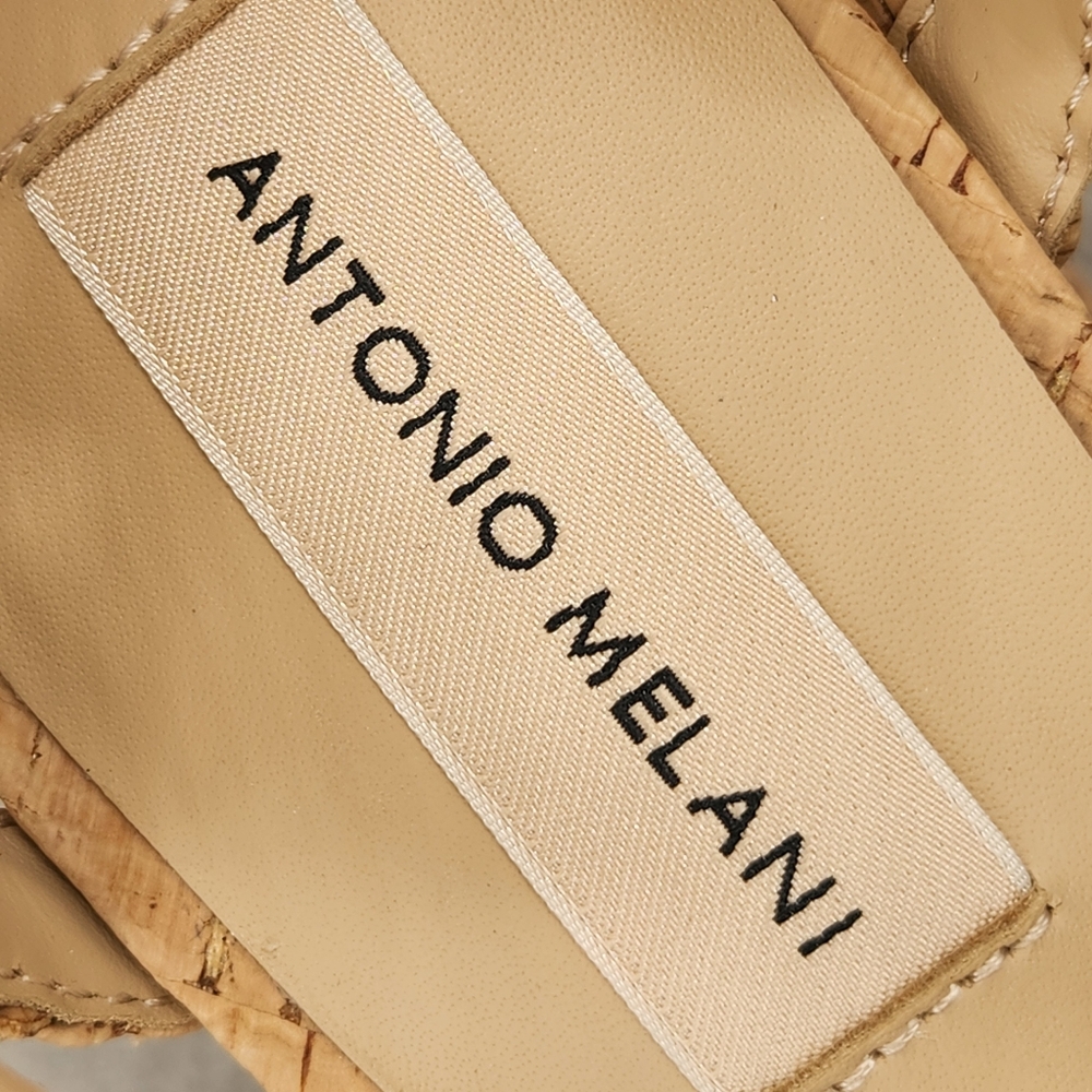 Antonio Melani Heeled Sandals 9.5 Tan Cork Woven Gretel Boho Cottagecore New$140 - Picture 14 of 16